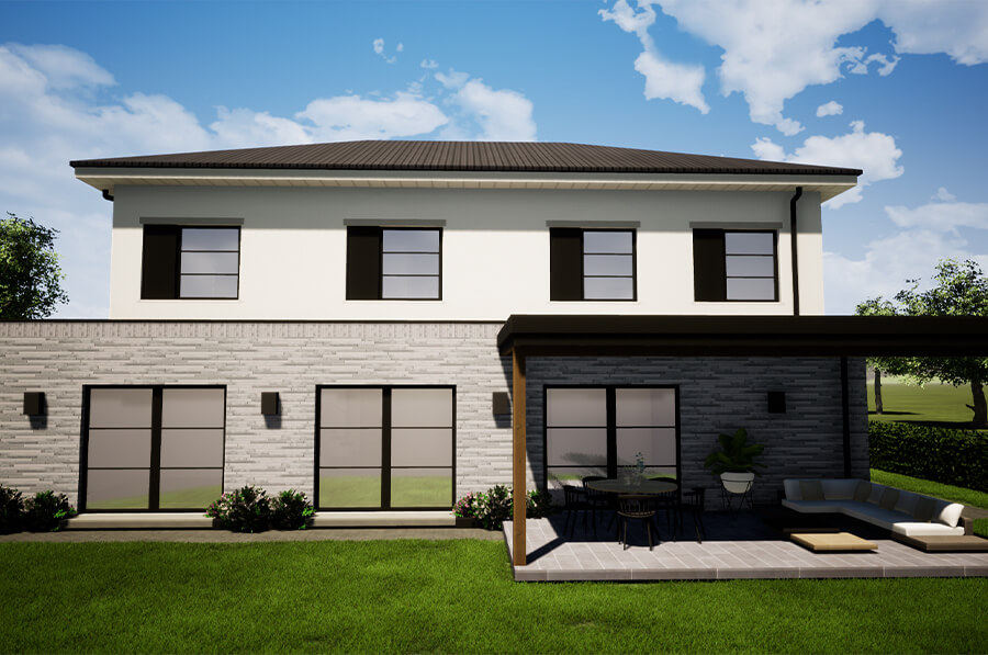 4-2 Neubau Wohnhaus mit integrierter Garage